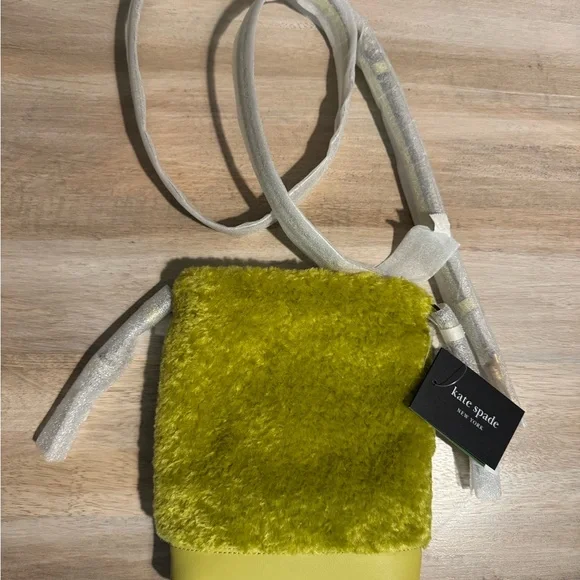 Kate Spade Lime Green Furry Crossbody Bag - Picture 2 of 4